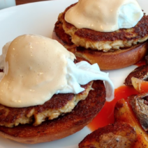 Eggs Benedict – Black Forrest Ham or Fried Green Tomato
